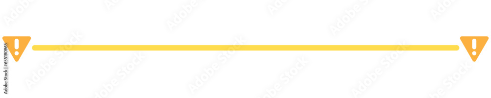 Colourful Simple Warning Line Break Colourful Simple Warning Line Break