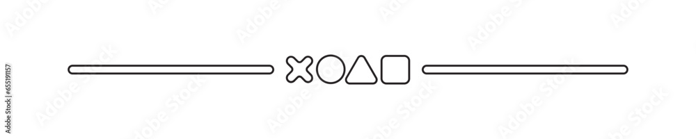Simple Geometric Outline Line Break Simple Geometric Outline Line Break
