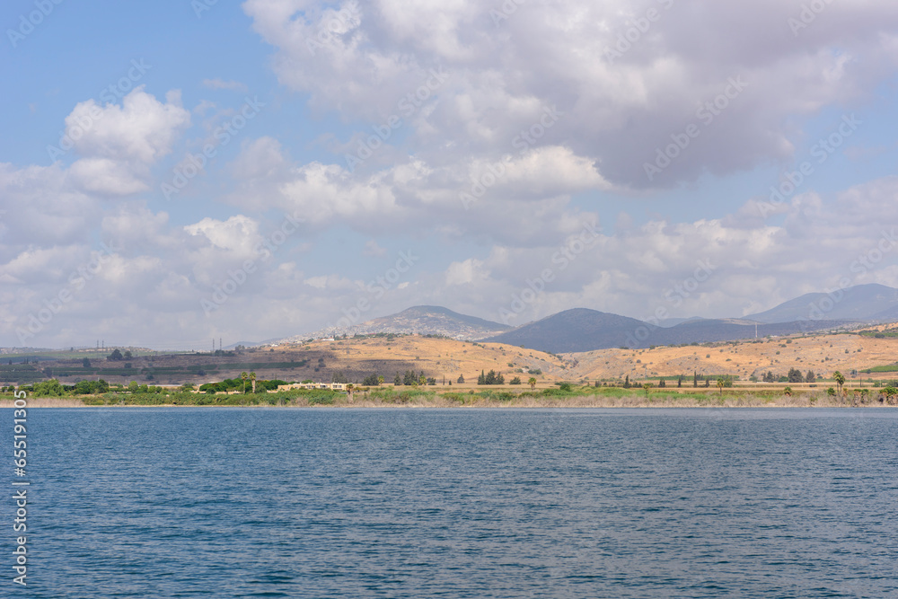 The Sea Of Galilee in Tiberias, Israel, Where Jesus walked on the water The Sea Of Galilee in Tiberias, Israel, Where Jesus walked on the water