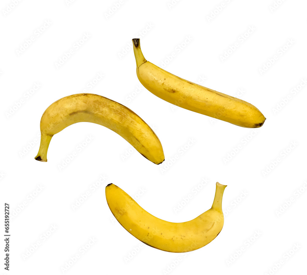 three banana isolated