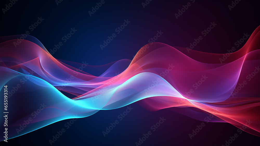 abstract wave Shiny moving wave design element. Modern purple blue gradient flowing wave. Abstract wave technology futuristic glowing blue and red curved dark blue background.