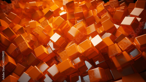 A jumble of orange rectangles  photo