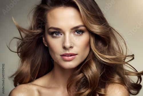 A high-definition photo capturing the beauty of a dewy and flawless foundation application, enhancing natural skin tones