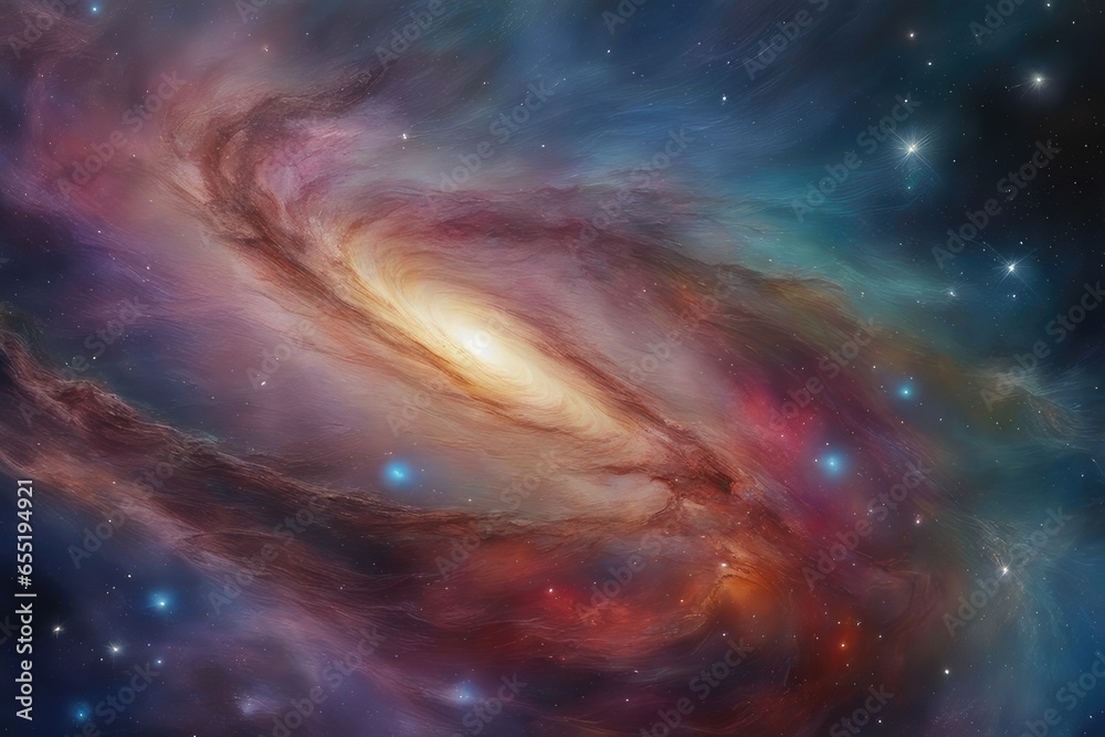 Fototapeta premium Lively stellar panorama design