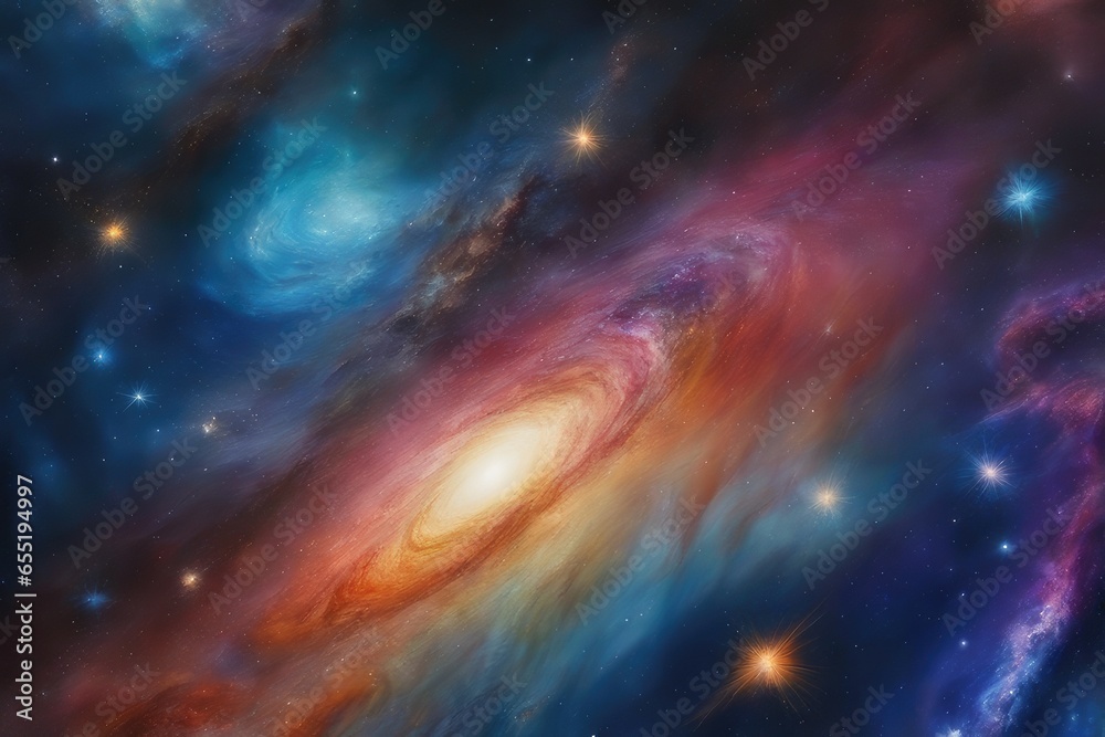 Naklejka premium Dappled astral canvas layout