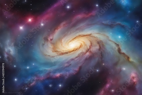 Vibrant galactic backdrop creation © ibhonk
