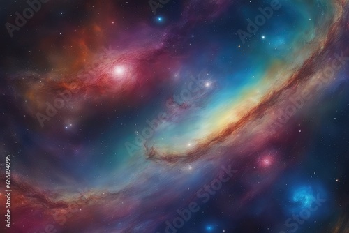 Cosmic color spectrum backdrop