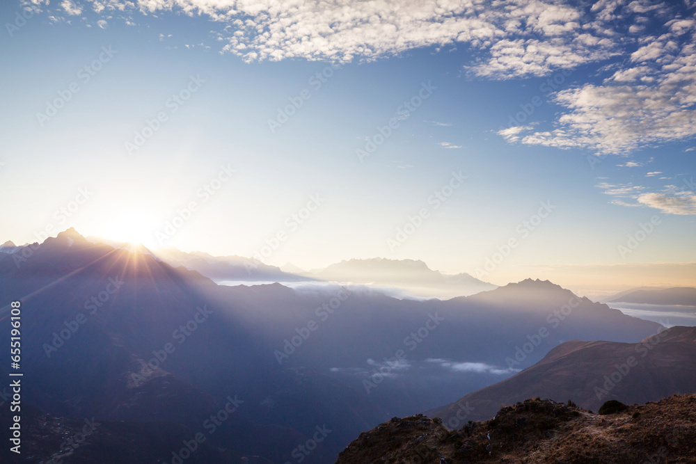Andes at sunrise