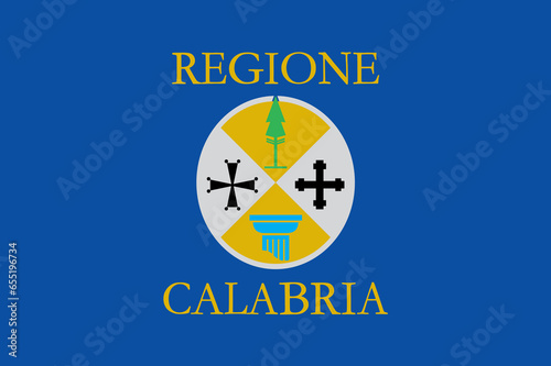 Flag of Calabria (Regions of Italy, Italian Republic) Kalavri