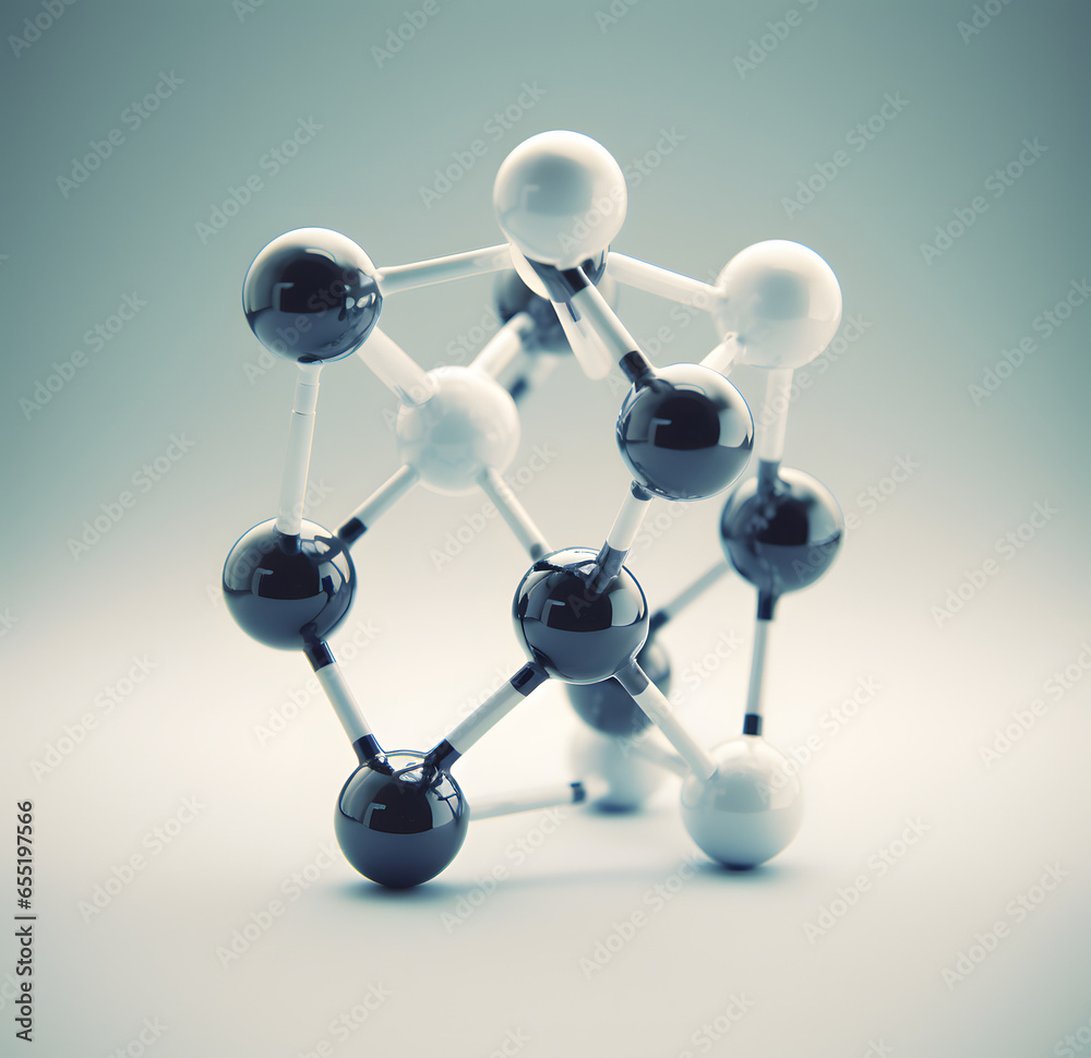Obraz premium 3d model of molecule