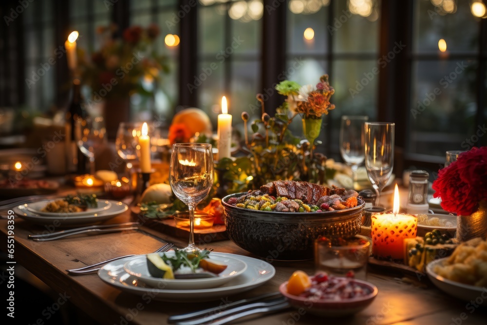 table set for dinner