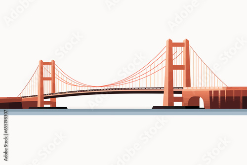 bridge vector flat minimalistic asset isolated vector style illustration © Zaharia Levy