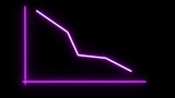 abstract glowing neon business  graph chart icon illustration 4k 