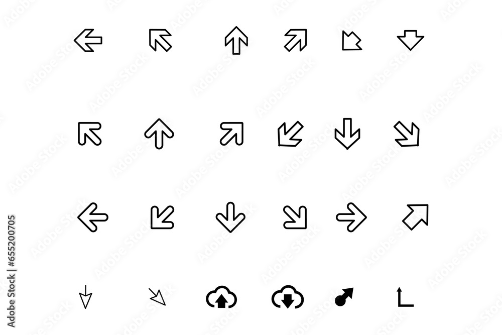 Arrow icon. Arrow vector collection. Arrow. Cursor. Modern simple arrows. Vector illustration. Arrow icon. Arrow vector collection. Arrow. Cursor. Modern simple arrows. Vector illustration.