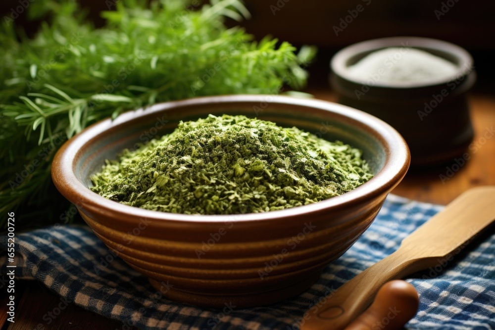 a blend of sleep-promoting herbs in a bowl