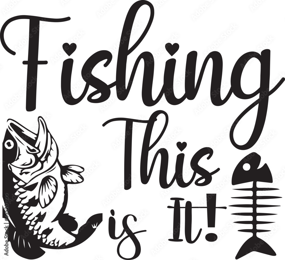 Obraz premium Fishing Tshirt Design 