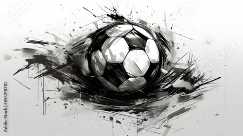 grunge soccer ball with alpha channel