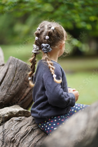 child in the sea garden in varna bulgaria 