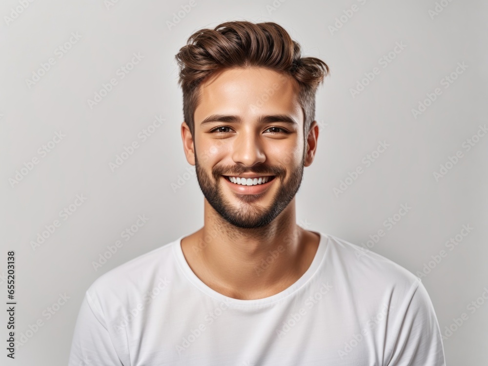 Portrait of a Happy man with a Focus on Skincare and Dental Care,Confident Smile,Dental Beauty,Healthy Glow,Cosmetics Confidence,Skin and Teeth Portrait of a Happy man with a Focus on Skincare and Dental Care,Confident Smile,Dental Beauty,Healthy Glow,Cosmetics Confidence,Skin and Teeth