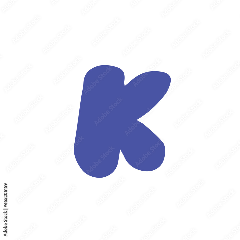 letter hand drawn alphabet colorful lowercase K letter hand drawn alphabet colorful lowercase K