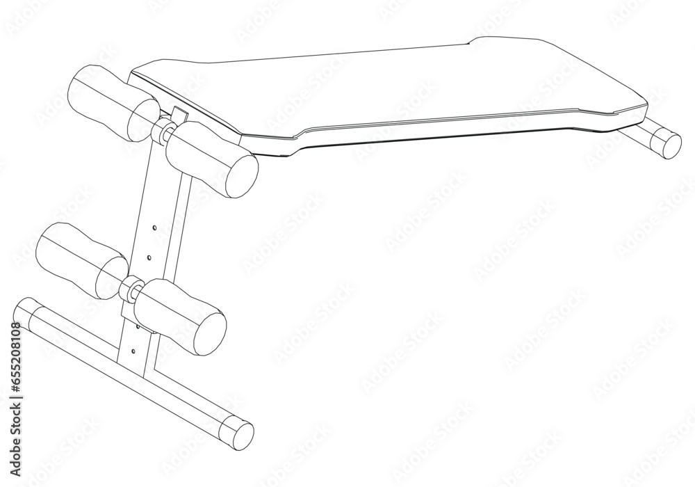 Abdominal Bench. Fitness, cardio, and muscle building machines, equipments set at gym. Workout and training concept. Vector illustration. Abdominal Bench. Fitness, cardio, and muscle building machines, equipments set at gym. Workout and training concept. Vector illustration.