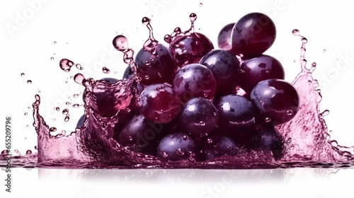 Purple grape soda splash for advertising AI generative
