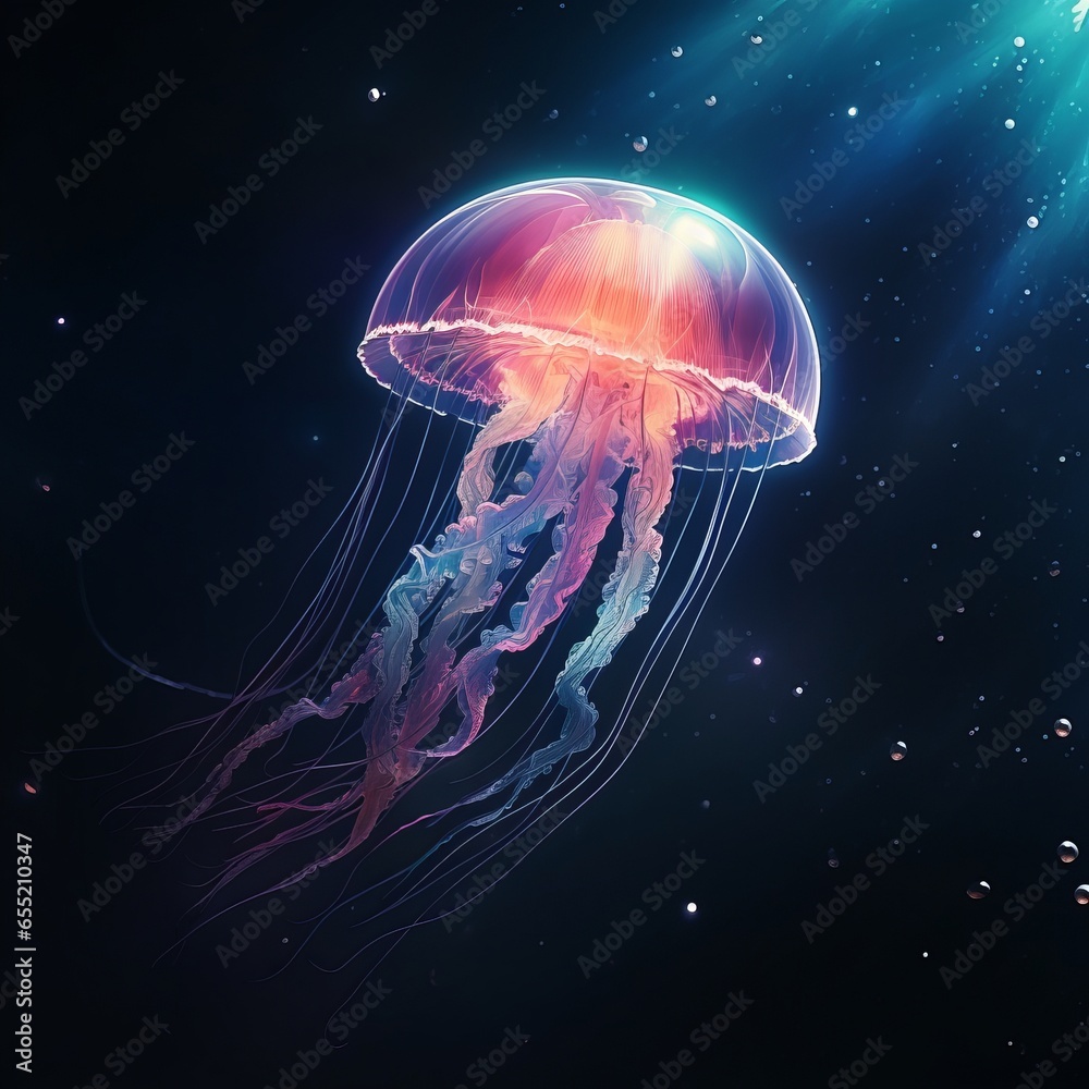 Jellyfish underwater world