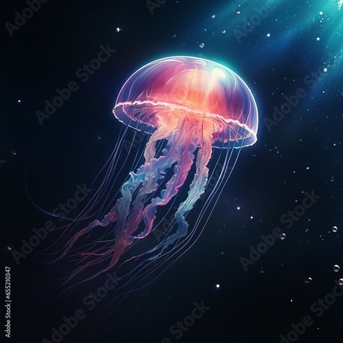 Jellyfish underwater world