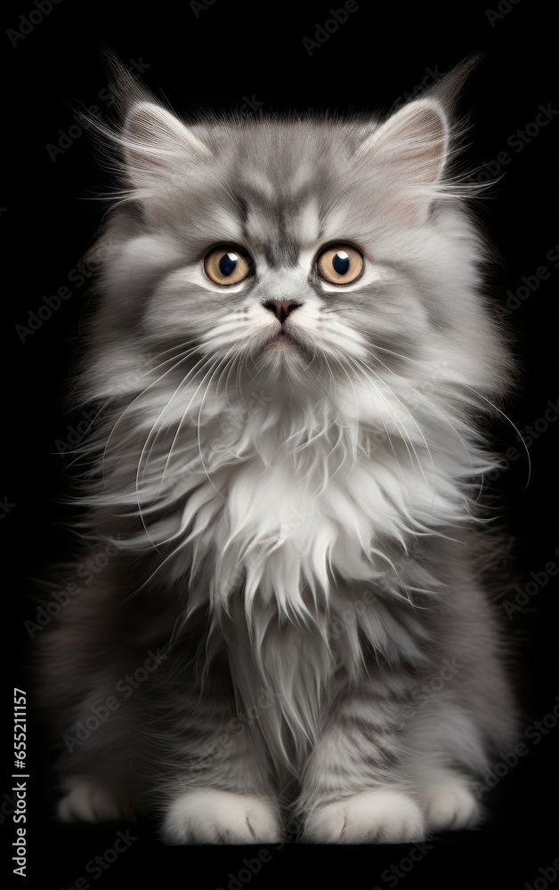 A white Persian cat portrait