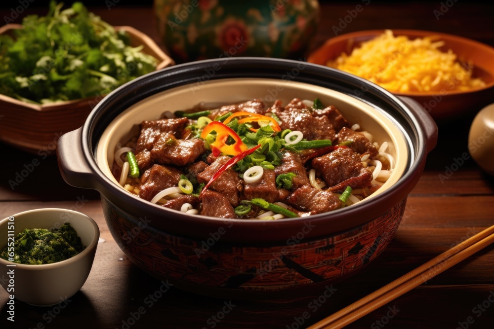 vietnamese pho in a ceramic bowl vietnamese pho in a ceramic bowl