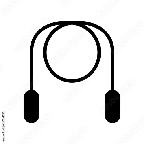 Jamping Rope glyph vector icon isolated. Jumping Rope stock vector icon for web, mobile app and ui design photo