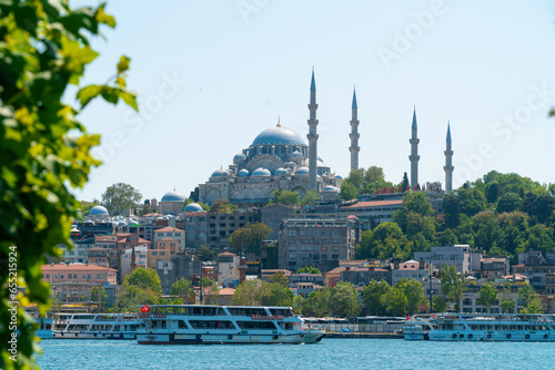 suleymaniye mosque ottoman imperial mosque at sunset historical suleymaniye mosque istanbul most popular tourism destination of turkey golden horn istanbul turkiey photo