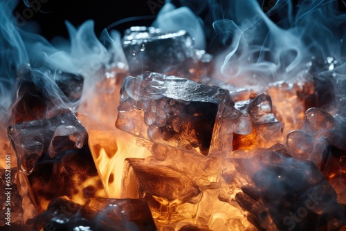 fire and ice, hot and cold concept. Wealth and Poverty, Health and Illness, Courage and Fear, Order and Chaos