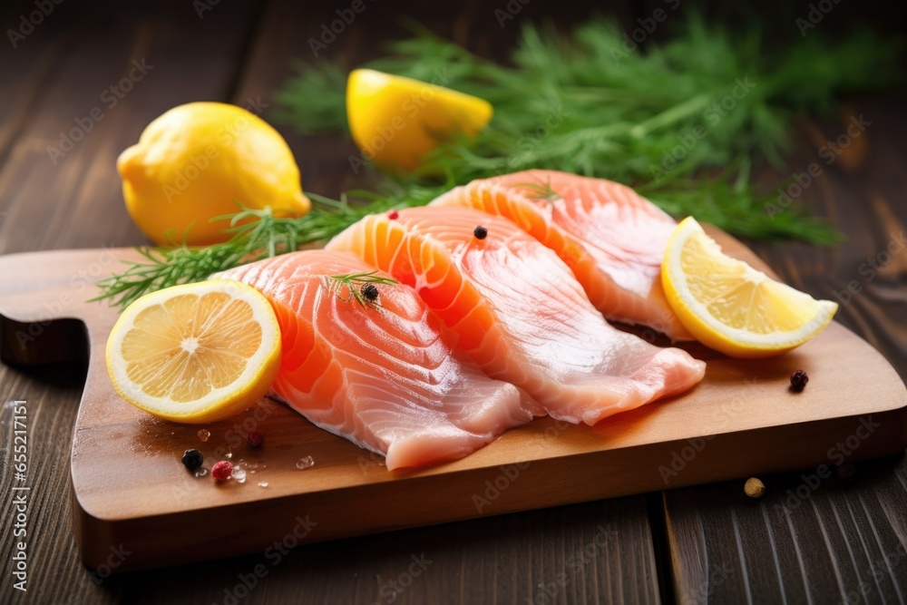 raw fish fillets with lemon representing omega-3 source