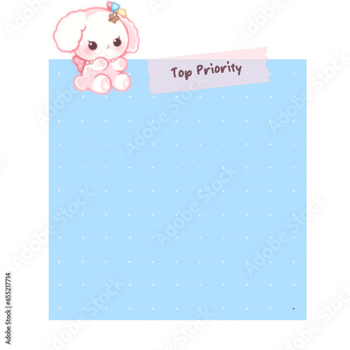 Dot Sticky Note with Pink Tape