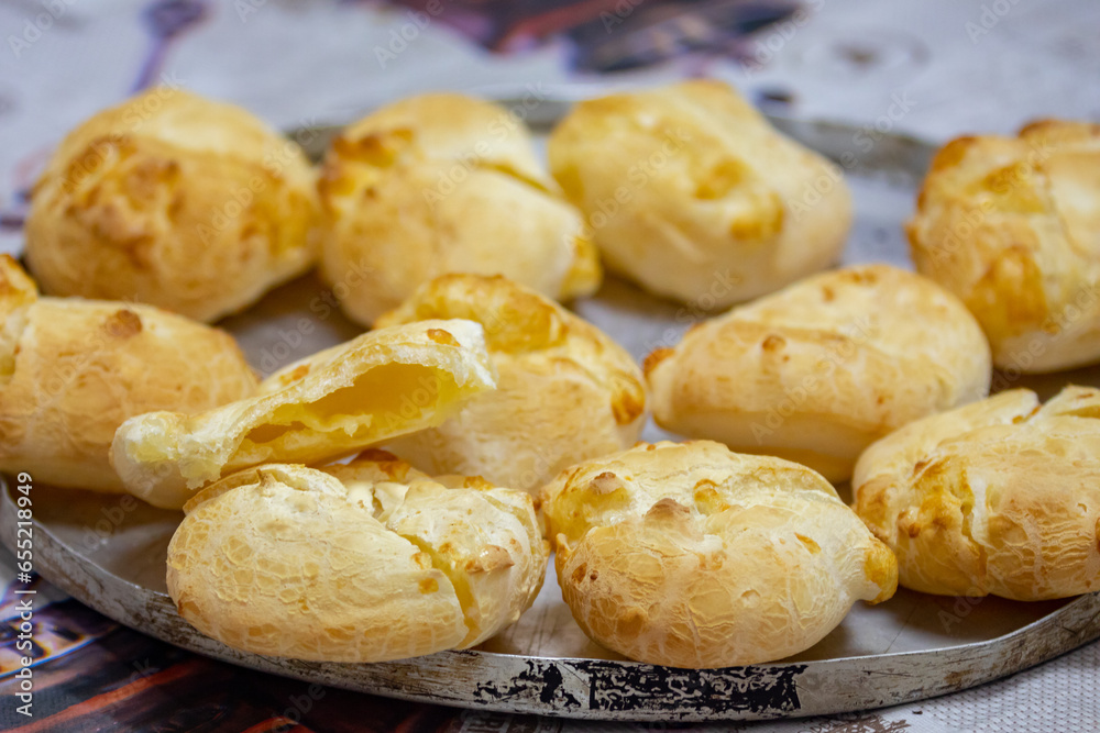 Traditional cheese bread with sour cassava starch (polvilho)