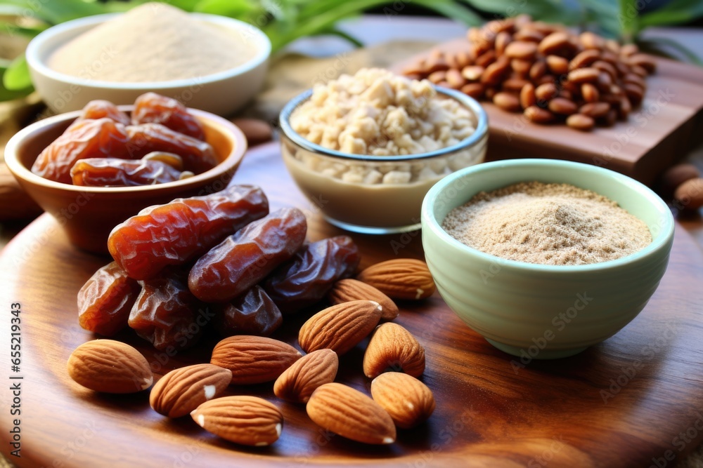 raw food bar made with dates, oats, and nuts raw food bar made with dates, oats, and nuts