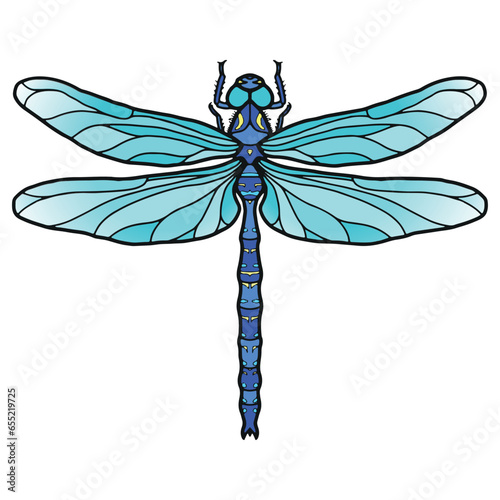 Dragonfly, Stylized Art Nouveau, Gothic Inspiration, Symmetric Elegance, Ethereal Beauty