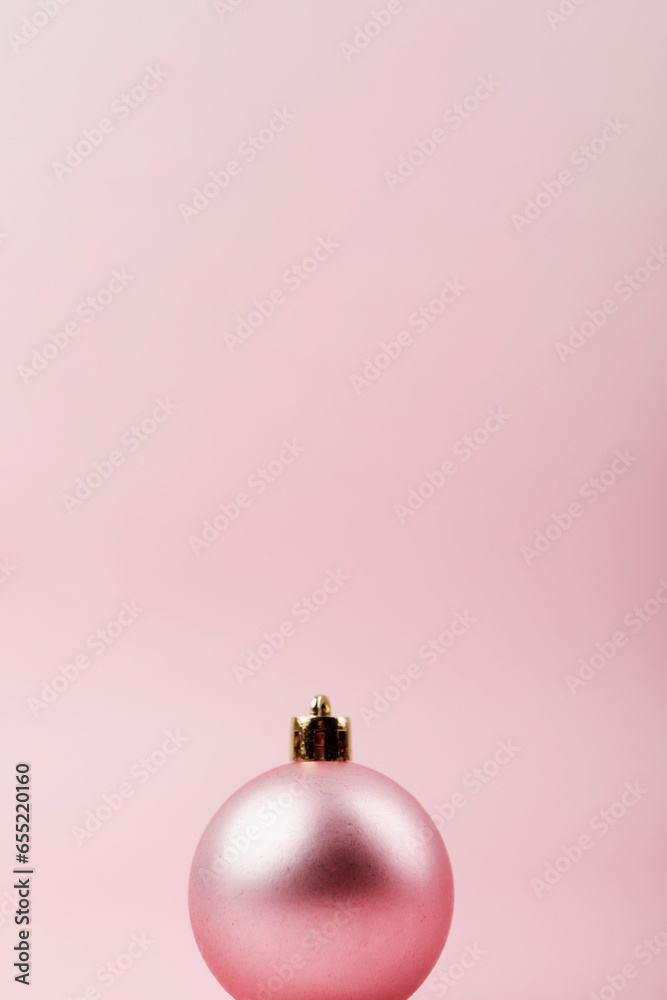 christmas ball with copy space on top christmas ball with copy space on top