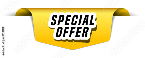 Colorful vector flat design banner special offer. This sign is well adapted for web design.