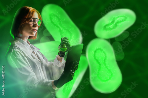 Woman virologist. Scientist...