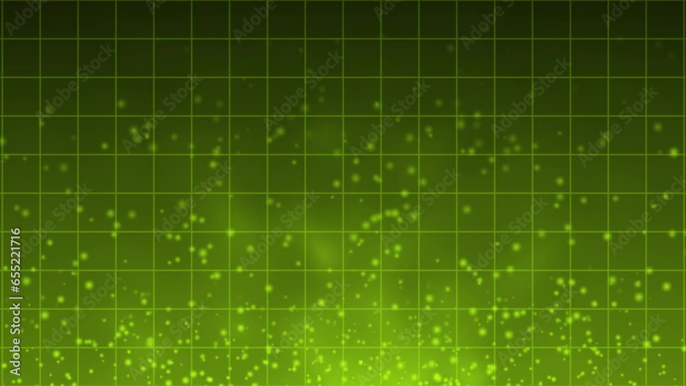 Abstract futuristic technology particles background, Lime green particles and grid background Abstract futuristic technology particles background, Lime green particles and grid background
