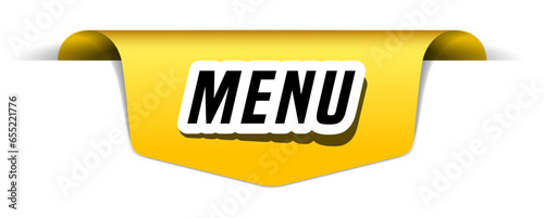 Colorful vector flat design banner menu. This sign is well adapted for web design.