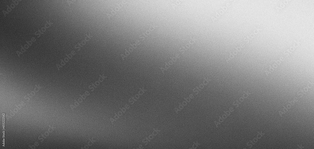Grey gradient grain texture background gray black white monochrome smooth grainy backdrop design copy space - obrazy, fototapety, plakaty 