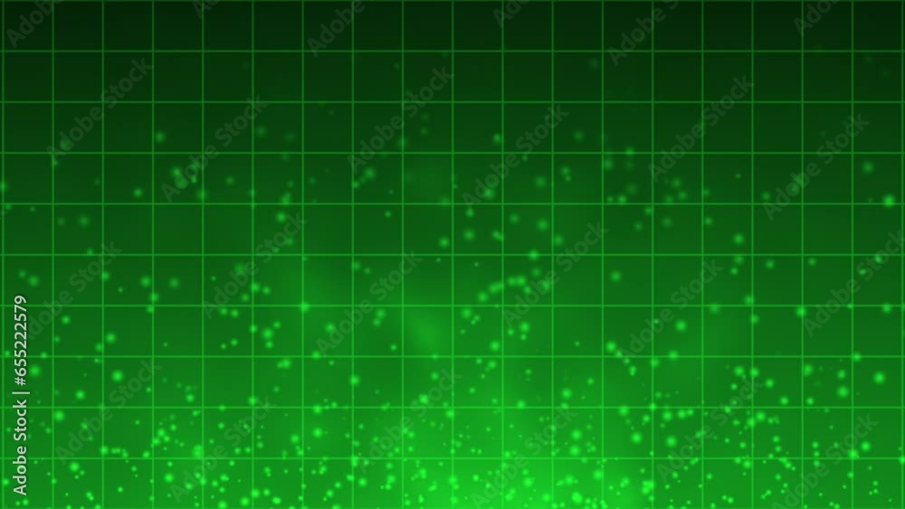 Abstract futuristic technology particles background, Green particles and grid background Abstract futuristic technology particles background, Green particles and grid background