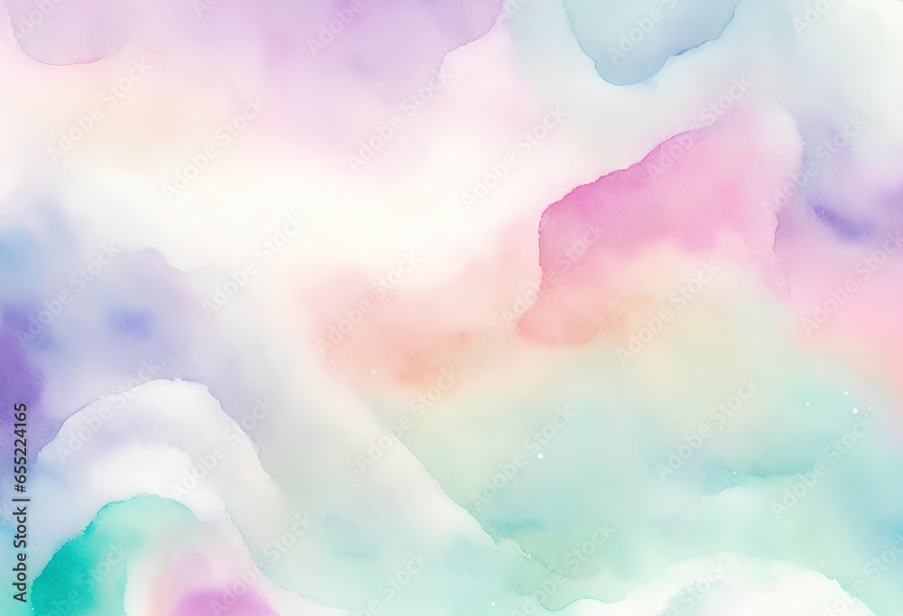 Abstract watercolor background with waves. AI