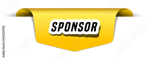 Colorful vector flat design banner sponsor. This sign is well adapted for web design.