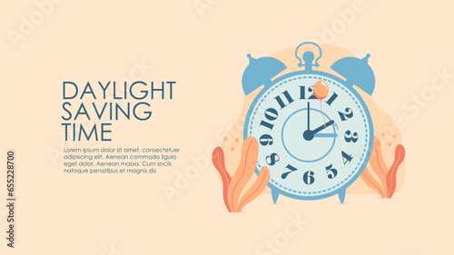daylight saving time banner template vector
