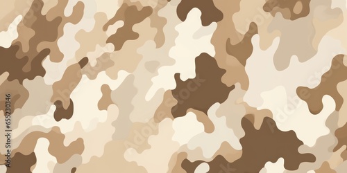 Light brown and khaki beige form a seamless rough texture in this military, hunting, or paintball camouflage pattern. The pattern can be tiled, and it's an abstract take on a classic camouflage design