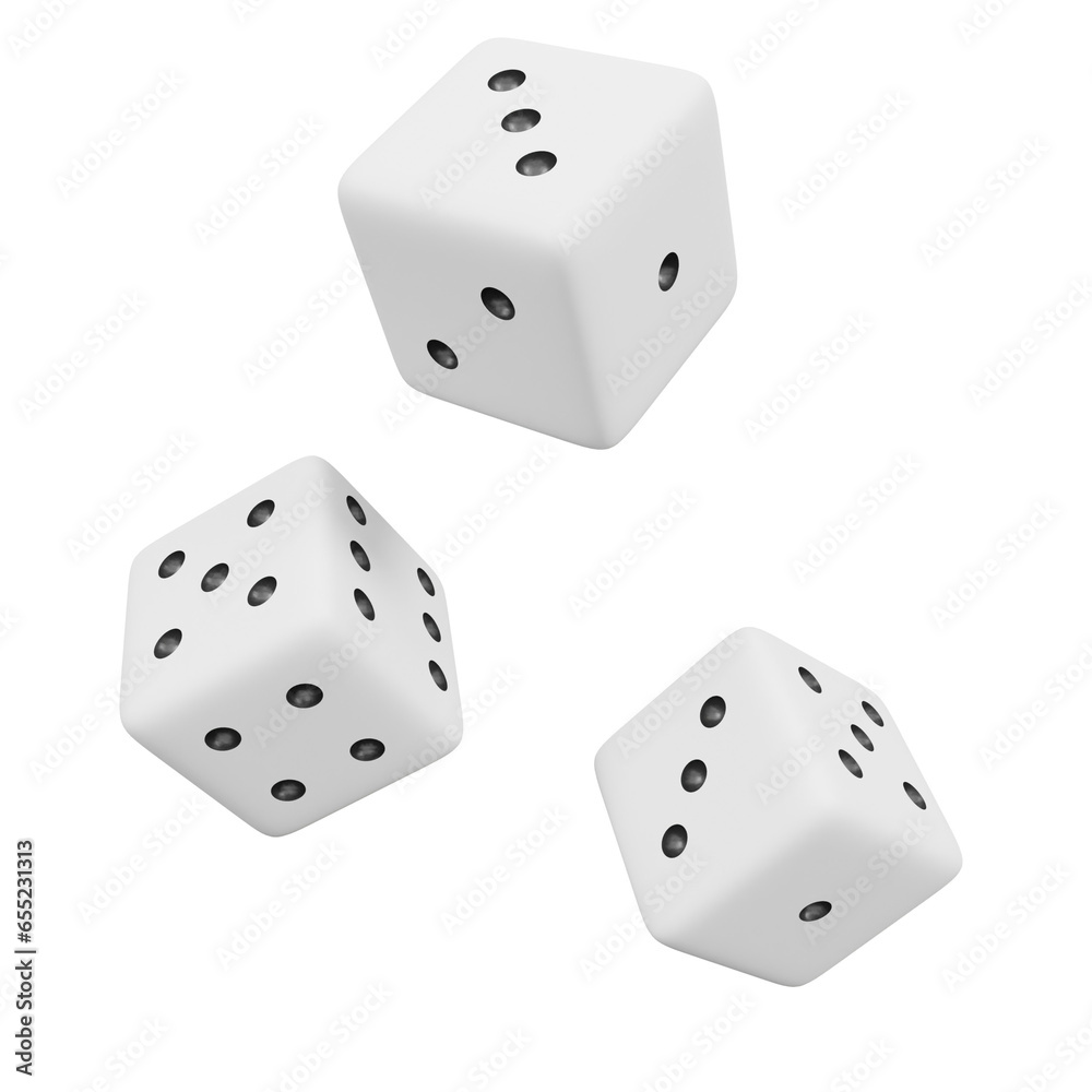 white dice isolated on white white dice isolated on white